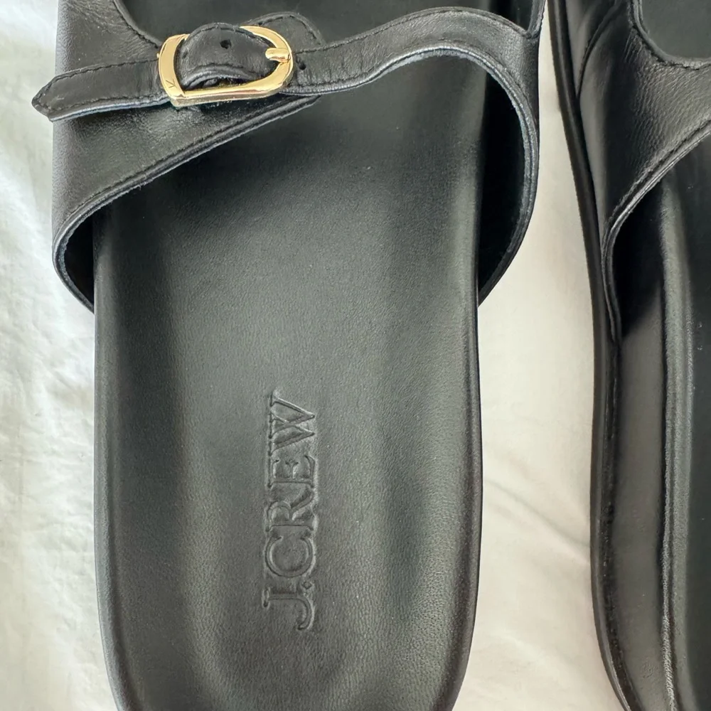 J Crew size 9 leather slide sandals - Picture 2 of 5